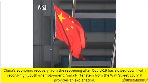 China's economic recovery from the reopening after Covid-19 has slowed down