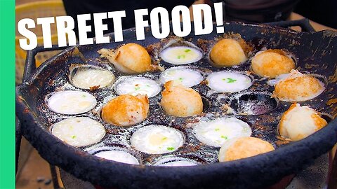 Cambodian Street Food in a Local Market (Noum Krouk)