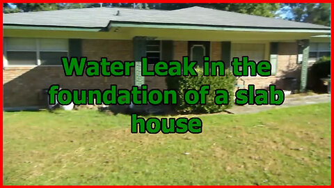 Water leak in the foundation of your house