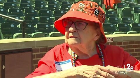 'This is the best place I could be': Woman celebrates 100th birthday at Camden Yards