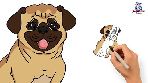 How To Draw A Dog (Pug) - Art Tutorial