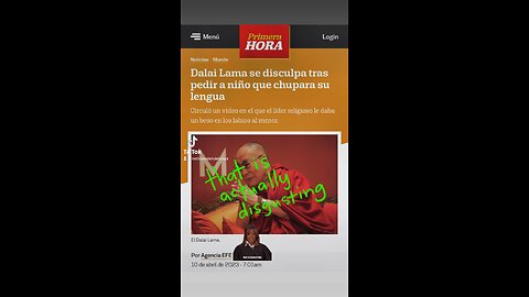 DALAI LAMA PIDE DISCULPAS POR ACTOS INDEBIDOS HACIA UN MENOR DE EDAD