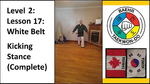 Baehr Taekwondo: 02-17: Yellow Stripe: Kicking Stance (Complete)