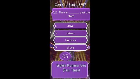 English Grammar Quiz | Past Tense Quiz