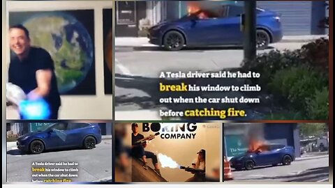 NOW WE GET ELON'S FLAMETHROWER JOKE: TESLA LOCKED DRIVER IN CAR AS IT BURST INTO FLAMES -