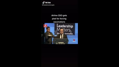 Airline CEO gets pied in the face