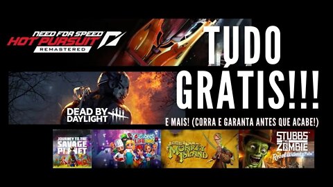 Corra! Muitos Jogos PC Grátis! Dead by Daylight, Need for Speed Hot Pursuit Remaster e mais!