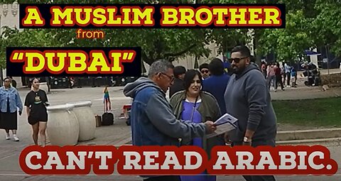 a Dubai Muslim brother struggles to read Arabic