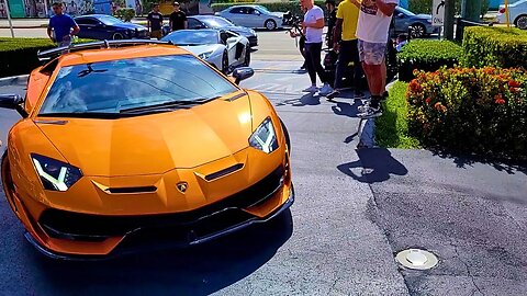 Supercars SHUT DOWN Miami's Streets At Exotics & Expresso!!! Bugatti Chiron - SVJ - 812 Superfast