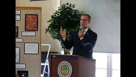 Mayor Eric Garcetti at South Pasadena Mayors Breakfast Sept 2019