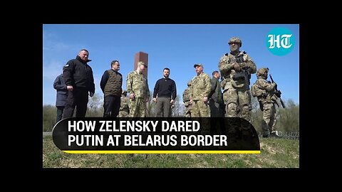 Zelensky stands meters away from Putin ally's territory; Ukraine provoking a war with Belarus?