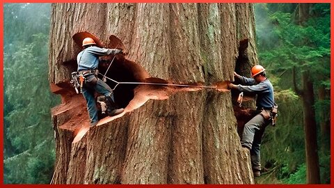 Cutting Down a Giant Pine Tree 60 Years Old & 20 Meters Tall _ by @jrebollogalceran