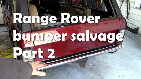 Range Rover. Trying to salvage the chrome bumper the best we can. Pt2 Pressing out the bends