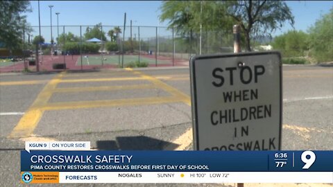 Pima County restores crosswalks ahead of school year