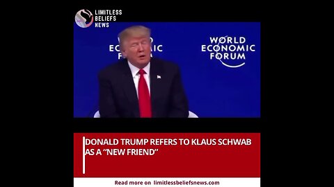 DONALD TRUMP REFERS TO KLAUS SCHWAB AS A “NEW FRIEND” #klausschwab #donaldtrump #trump