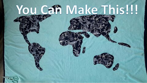 DIY World Map Blanket | Beginner Sewing | Handmade Home | Gift Idea | Beginner Applique