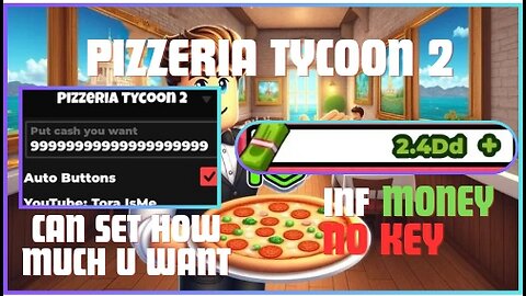 🍕 Pizzeria Tycoon 2 Script Inf Money Can Set How Much U Want Auto Tycoon Buttons