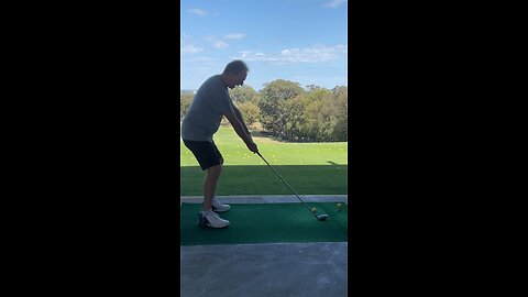 Single plain golf swing