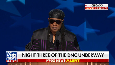 Stevie Wonder Addresses The DNC