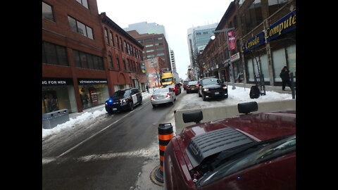 Ottawa OPP interaction edge of "Red Zone" after protest, 02/22/2022, Part Two