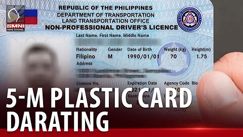 5 milyong plastic cards para sa drivers license, darating ngayong taon ayon sa LTO. via Sheena Torno