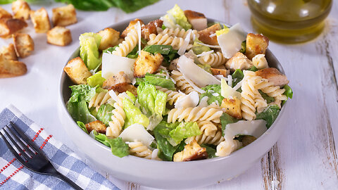 How to Make Chicken Caesar Pasta Salad - Easy Recipe