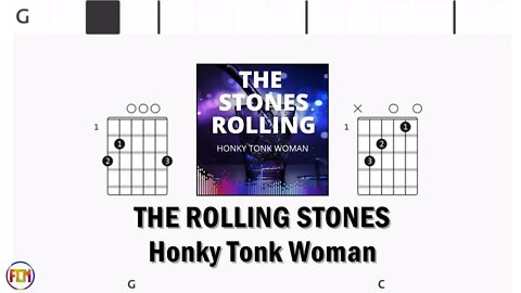 THE ROLLING STONES Honky Tonk Woman - FCN GUITAR CHORDS & LYRICS