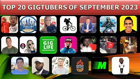 Top 20 GigTubers of September 2023