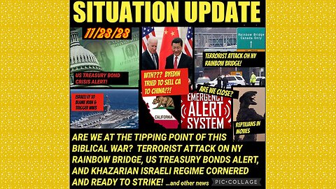 SITUATION UPDATE 11/23/23 - Terrorist Attack Rainbow Bridge, Israel Ceasefire, Ben Fulford Update