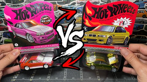 NISSAN SKYLINE GTR34 VS. BMW M3 HOT WHEELS RLC