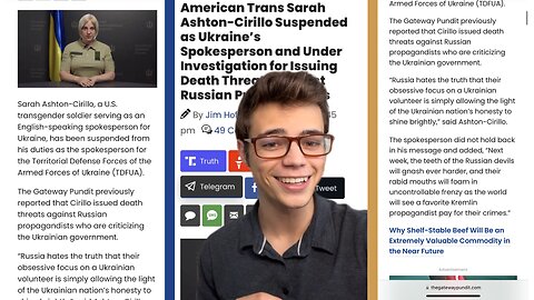 Victor Reacts: Ukraine’s Transgender SpokesMAN Suspended After Death Threats