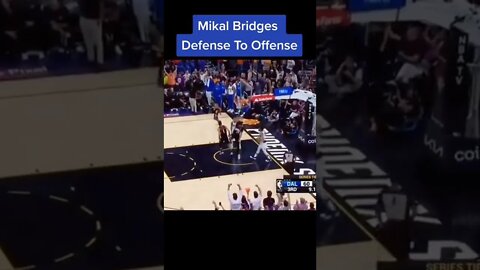 Mikal Bridges Defense To Offense