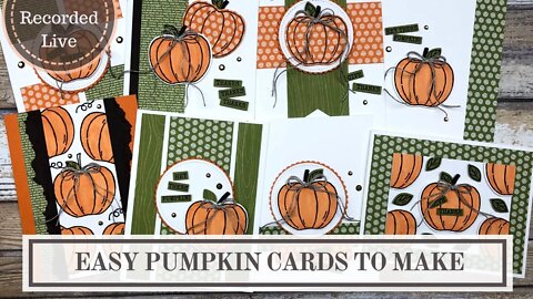 Pumpkin Cards to Make | Stampin Up Harvest Hellos