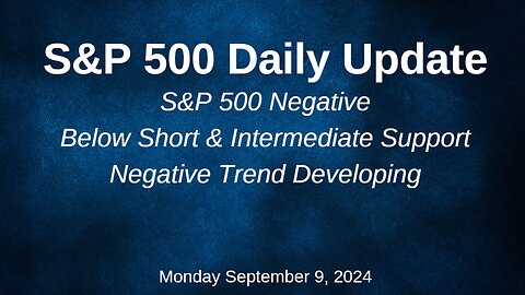 S&P 500 Daily Market Update for Monday September 9, 2024