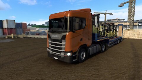 Euro Truck Simulator 2 - Kirim Muatan Forklift 11 Ton Menuju Bremen Jerman Pakai Truk Scania