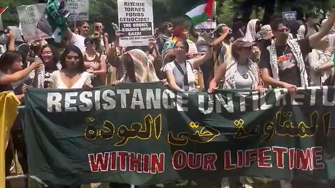 Pro-Palestine Protesters At Bronx Rally: Over 40,000 Dead, AOC Your Hands Are Red!