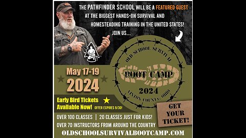 Old Scholl Survival Bootcamp Pathfinder Plus Advertizing