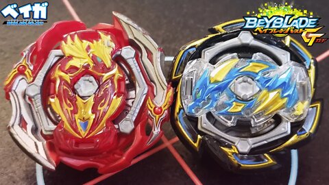 UNION ACHILLES .Cn.Xt+ RETSU vs ROCK DRAGON .St.Ch ZAN (especial GT) - Beyblade Burst ベイブレードバースト