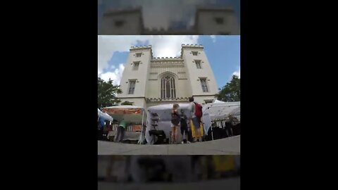 Setting up at the Baton Rouge Blues Festival