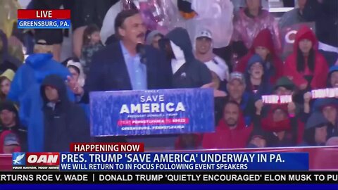 Mike Lindell Says 'We Will Once Again Be One Nation Under God' At Trump Rally