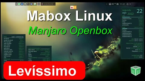 Mabox Linux baseado no Manjaro ambiente Openbox. Distro Leve e Rápida. Alta Pontuação no DIstrowatch