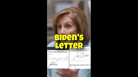 Nancy Pelosi suggests that Joe Biden didn't actually write his dropout letter