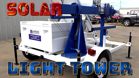 Portable Solar Light and Camera Equipment Tower - 30' Mast, 10' Trailer