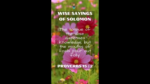 Proverbs 15:2 | NRSV Bible | Wise Sayings of Solomon