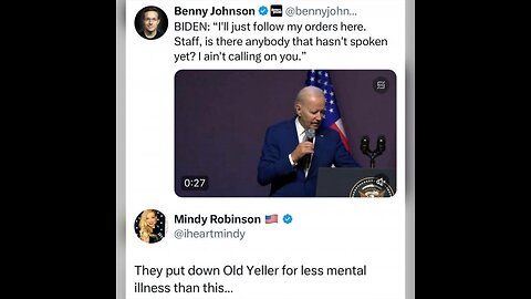 Internet DESTROYS Biden for Wearing Hard Hat BACKWARDS as his BRAIN BREAKS on Stage 1-26-24 Benny Jo