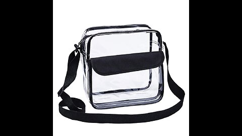 Clear Crossbody Purse Bag Stadium Approved Clear Tote Bag with Adjustable Shoulder Strap