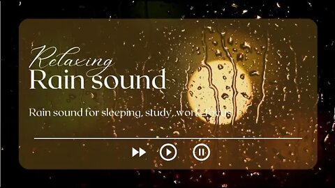 Relaxing rain video to watch before bed, rain sound for sleeping, study, meditation, focus