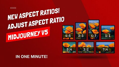 How To Access NEW Aspect Ratios And Adjust Aspect Ratios In Midjourney V5 - Tutorial