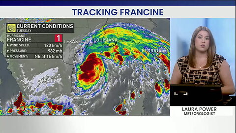 Category 1 Hurricane Francine set to make landfall on Wednesday