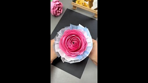 DIY paper craft flowers home decorations gift idea #foryou #tiktok #fyp #gift #craft #flowers #paper